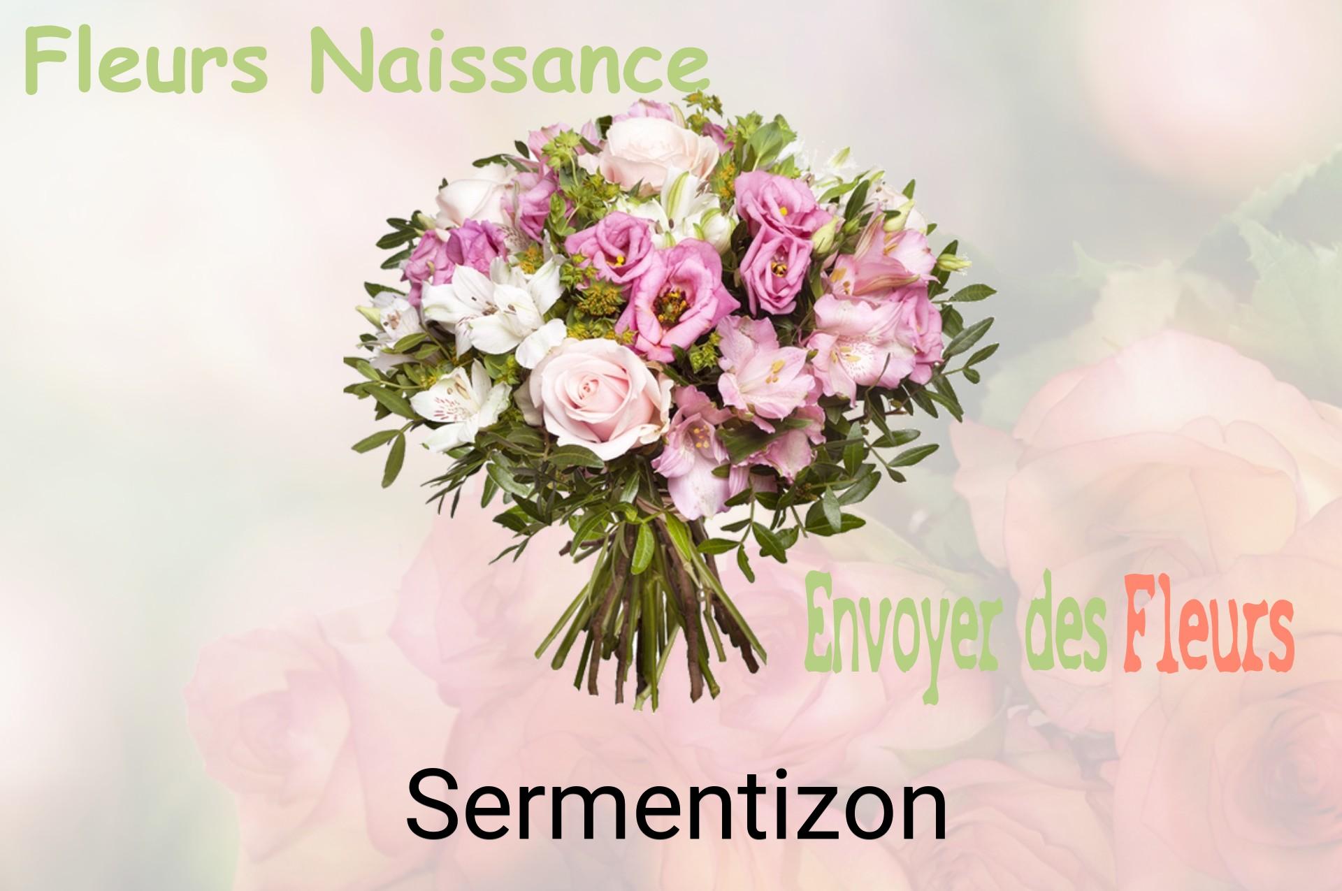 Bouquet de fleurs de naissance livré à Sermentizon